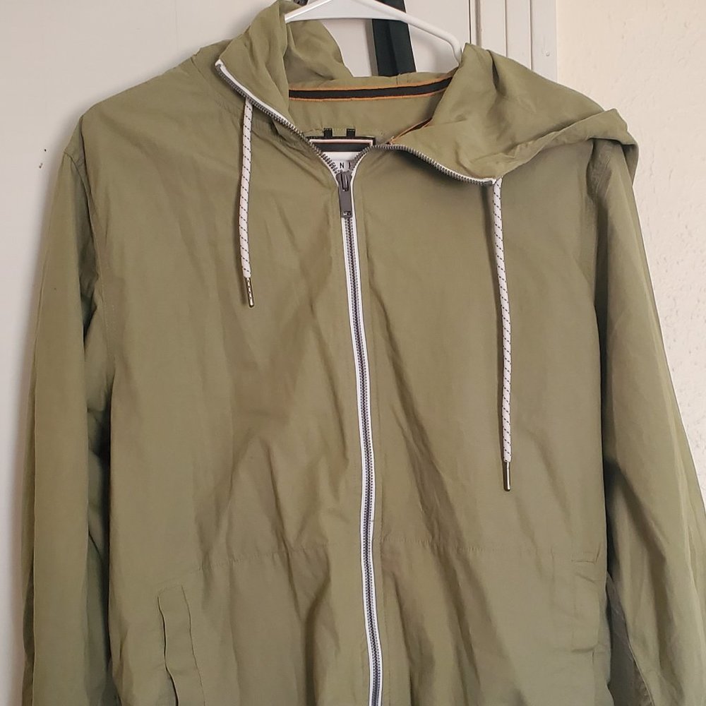 Olive green lightweight zip up hoodie